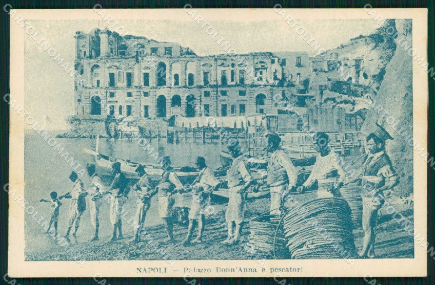 Napoli Città Costumi Pescatori Palazzo Donn Anna cartolina MX6861 – fronte
