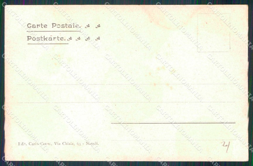Napoli Città Costumi Venditore Erbaggi cartolina MX6862 – retro