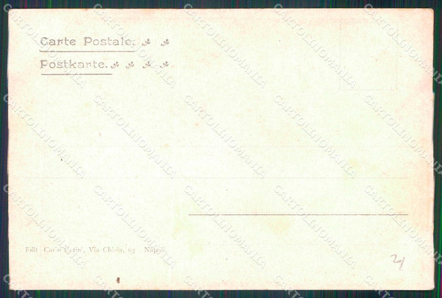 Napoli Città Costumi Maccheronaio Scena dal Vero cartolina MX6863 – retro