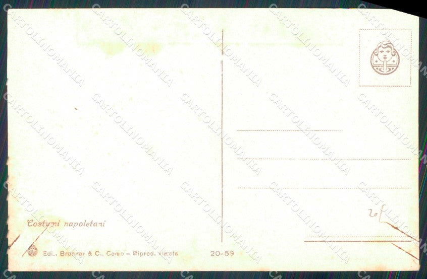 Napoli Città Costumi Venditore Verdura Brunner 20 59 cartolina MX6865 – retro