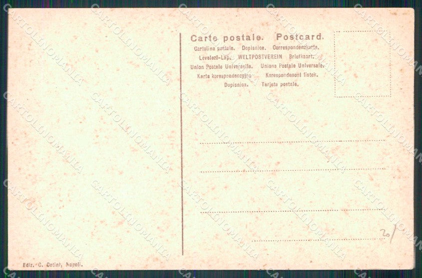 Napoli Città Costumi Carro Trasporto cartolina MX6867 – retro