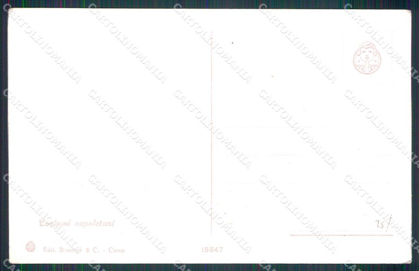 Napoli Città Costumi Carro Bove Cavallo Asino Brunner 15647 cartolina MX6868 – retro