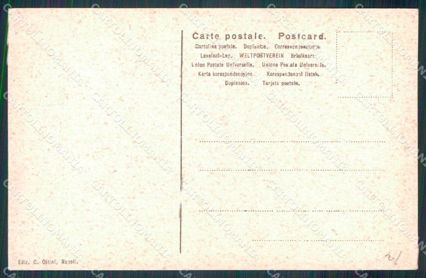 Napoli Città Costumi Curricolo cartolina MX6873 – retro