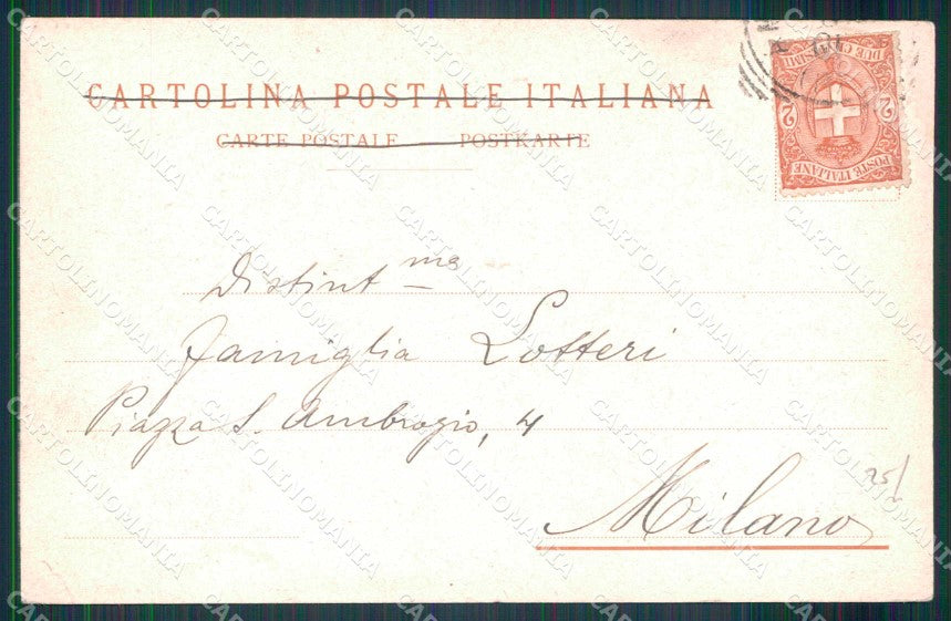 Napoli Città Tipi Napoletani Carretto Richter 260 PIEGHINA cartolina MX6879 – retro