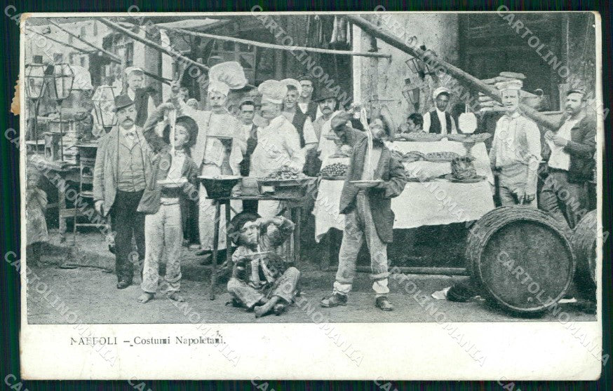 Napoli Città Costumi Mangia Maccheroni cartolina MX6881 – fronte