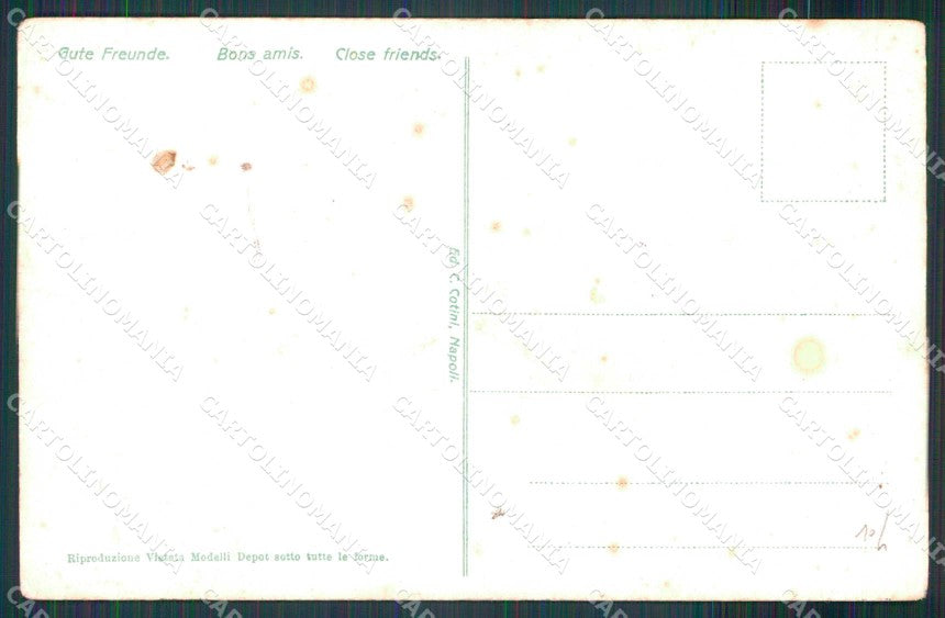 Napoli Città Costumi Amiconi PIEGHE cartolina MX6889 – retro
