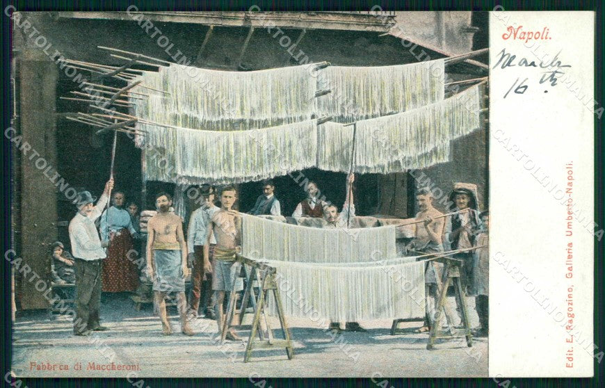 Napoli Città Costumi Fabbrica Maccheroni Ragozino 2676 cartolina MX6892 – fronte