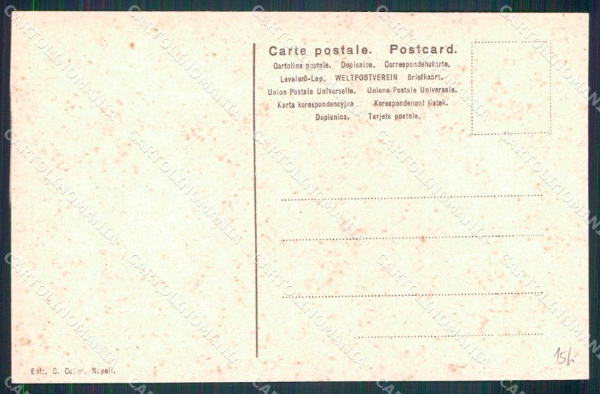 Napoli Città Costumi Venditore Erbaggi cartolina MX6895 – retro