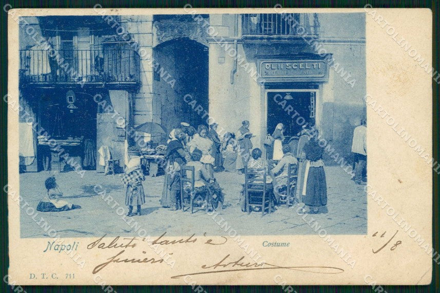 Napoli Città Costumi PIEGHINA Trenkler 711 cartolina MX6901 – fronte