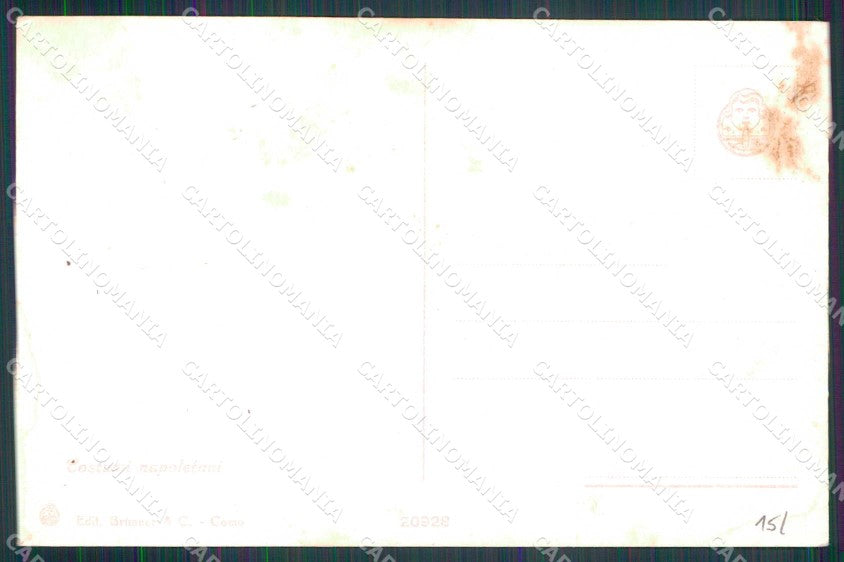 Napoli Città Costumi Venditore Verdura Brunner 20928 cartolina MX6931 – retro