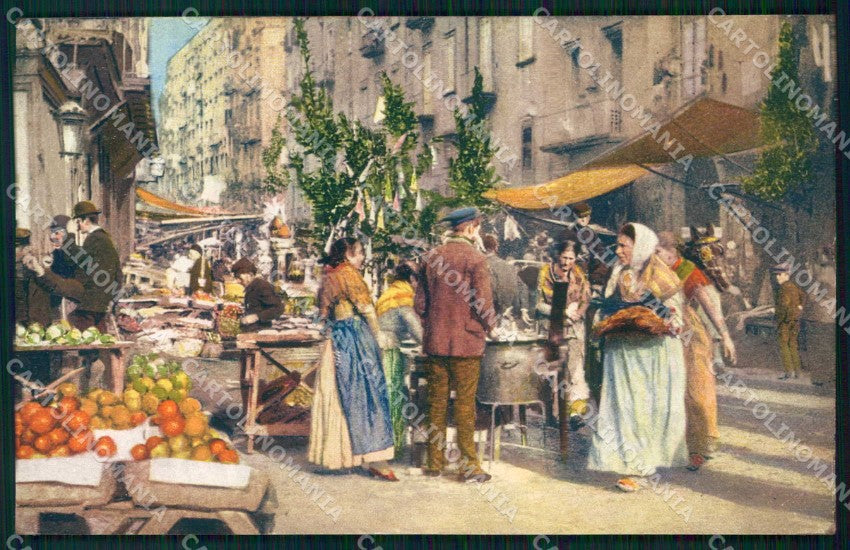 Napoli Città Costumi Mercato Brunner 20925 cartolina MX6933 – fronte