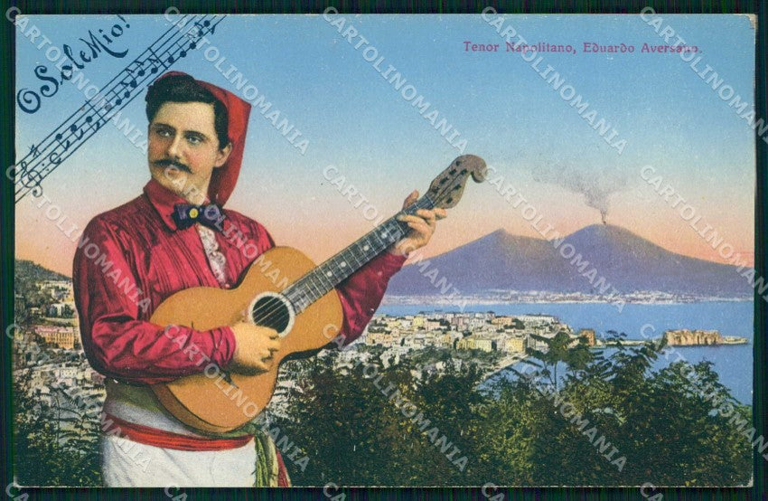 Napoli Città Costumi Tenore Napoletano Eduardo Aversano cartolina MX6936 – fronte
