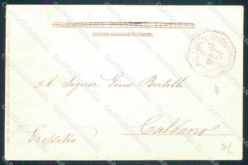 Napoli Città Costumi Venditori Maccheroni Alinari Trenkler 4483 cartolina MX6938 – retro