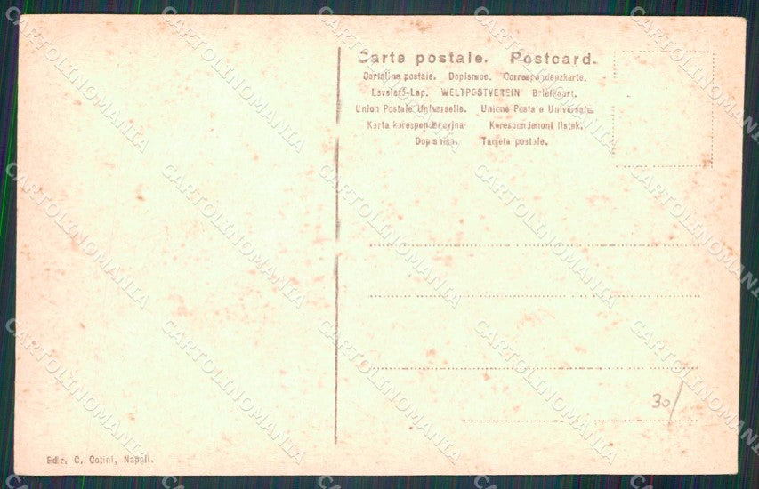 Napoli Città Costumi Venditore Latte cartolina MX6940 – retro
