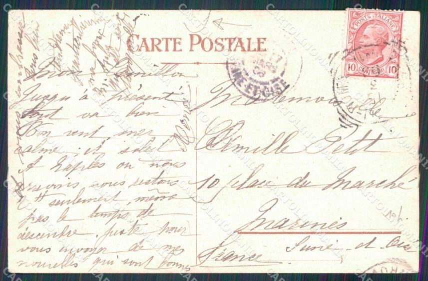 Napoli Città Costumi Tarantella Richter 29 STRAPPINO cartolina MX6941 – retro