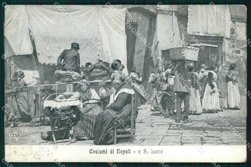 Napoli Città Costumi Santa Lucia Alterocca 1746 cartolina MX6953 – fronte