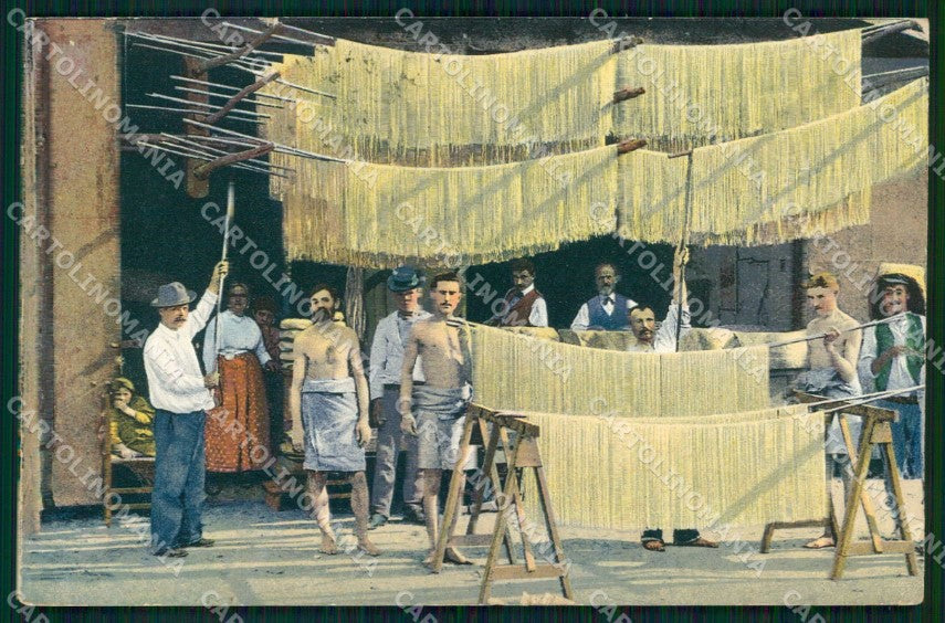 Napoli Città Costumi Fabbrica Maccheroni cartolina MX6956 – fronte