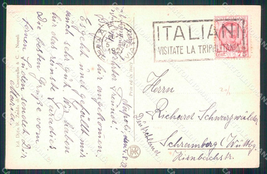 Napoli Città Mergellina Mestieri Barche Pescatori cartolina MX6957 – retro