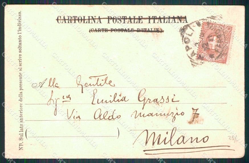Napoli Città Costumi Carro Trasporto Richter 710 cartolina MX6980 – retro
