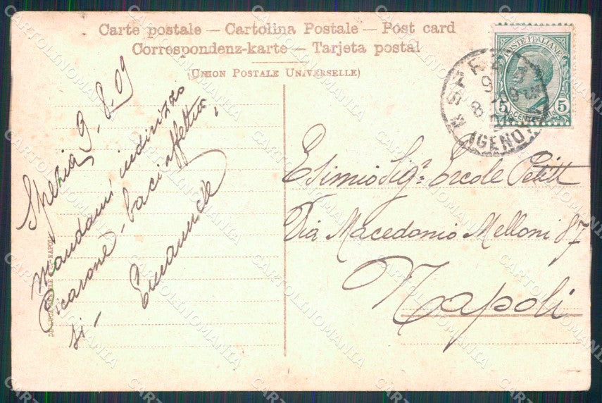 Napoli Città Costumi Mangia Maccheroni PIEGHINE cartolina MX6987 – retro