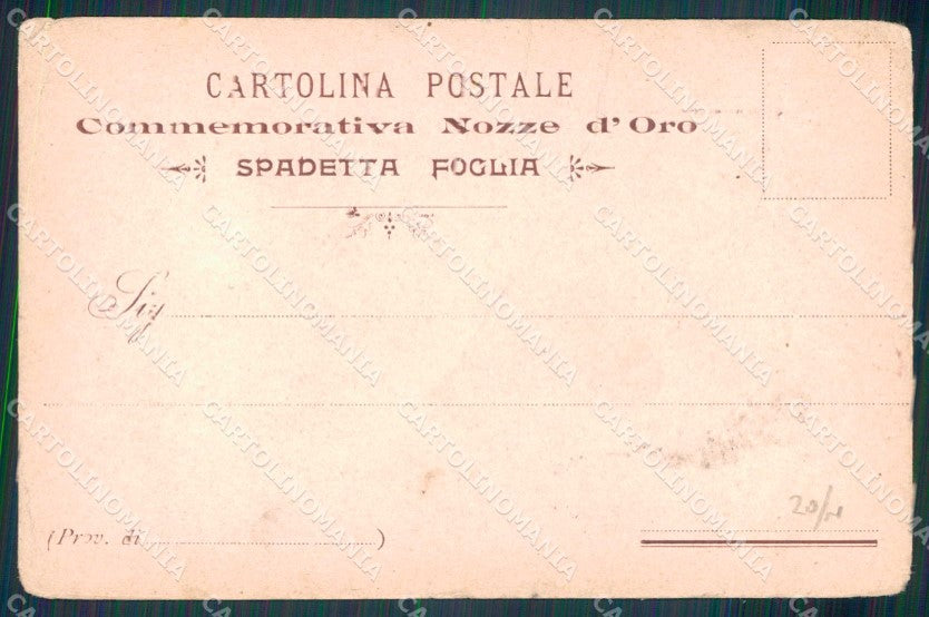 Napoli Città Commemorativa Nozze d Oro Spadetta Foglia cartolina MX6993 – retro