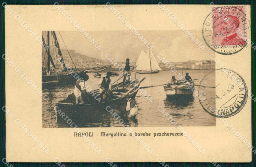 Napoli Città Mergellina Barche Peschereccie Mestieri cartolina MX7005 – fronte