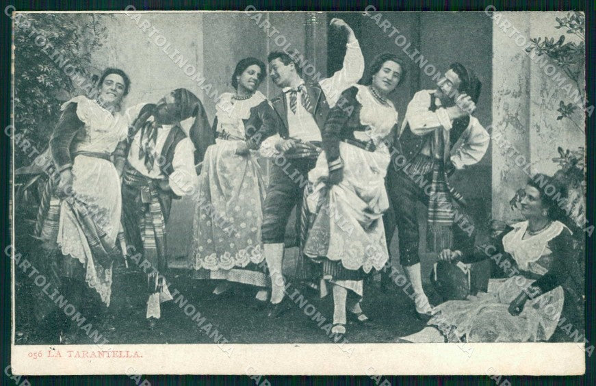 Napoli Città Costumi Tarantella Richter 056 cartolina MX7007 – fronte
