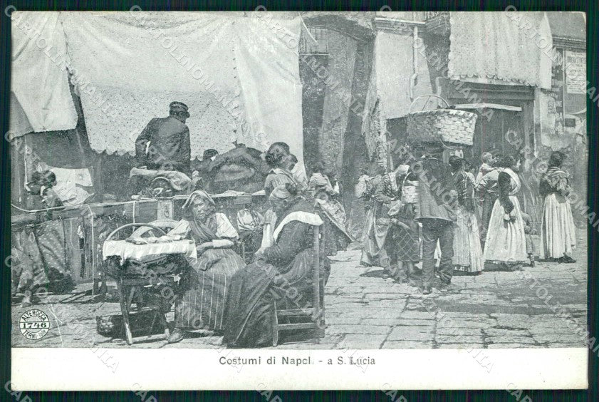 Napoli Città Costumi Santa Lucia Alterocca 1746 cartolina MX7018 – fronte