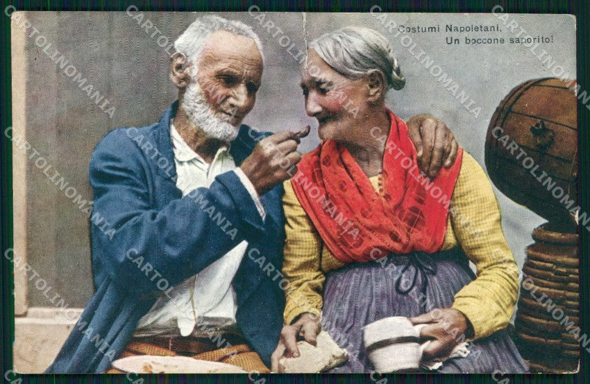 Napoli Città Costumi Boccone Saporito cartolina MX7039 – fronte