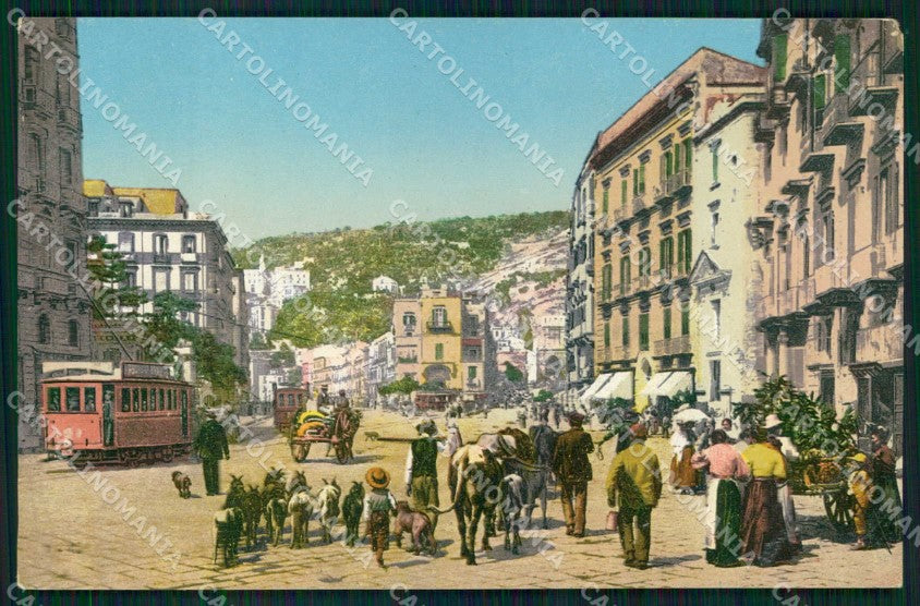 Napoli Città Riviera Chiaia Tram cartolina MX7043 – fronte