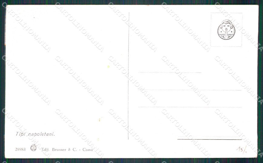 Napoli Città Costumi Amiconi Brunner 20883 cartolina MX7049 – retro