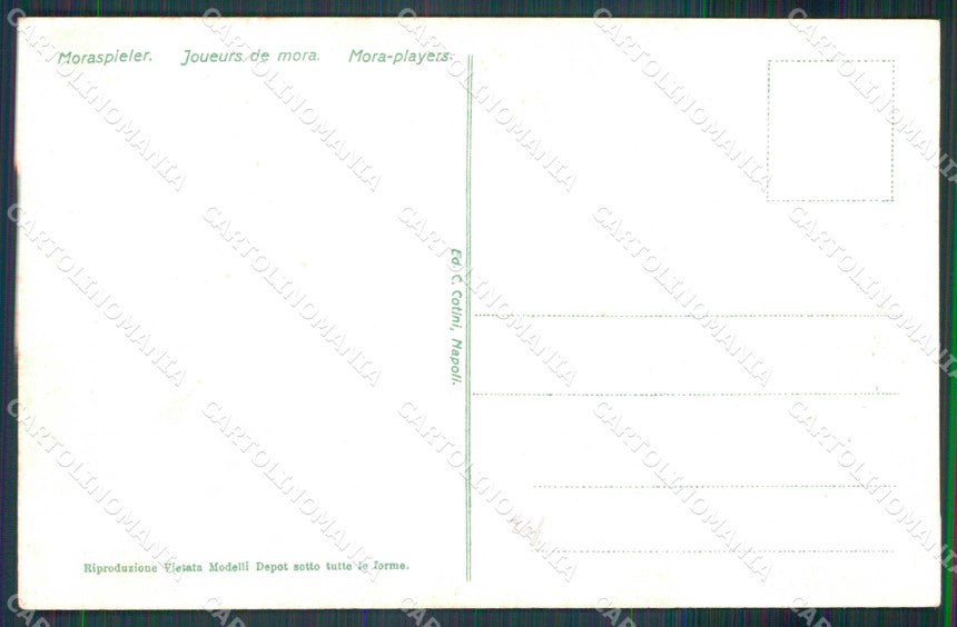 Napoli Città Costumi Scugnizzi Gioco Morra cartolina MX7051 – retro