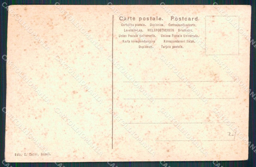 Napoli Città Costumi Venditore Latte cartolina MX7055 – retro