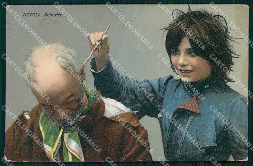 Napoli Città Costumi Solletico cartolina MX7073 – fronte
