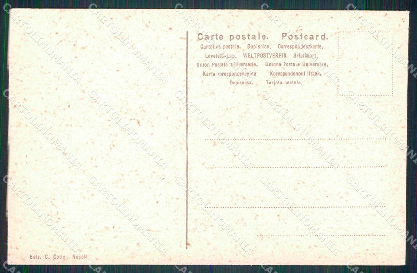 Napoli Città Costumi Curricolo cartolina MX7075 – retro