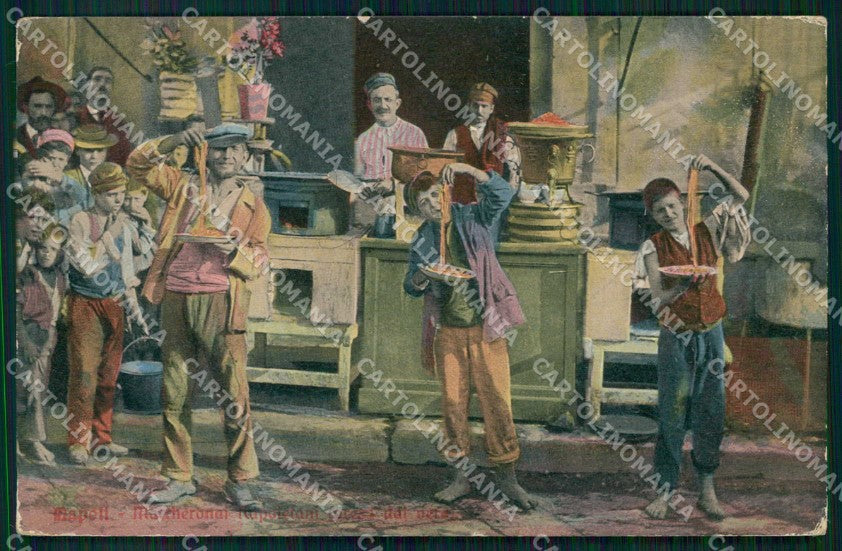 Napoli Città Costumi Maccheronai cartolina MX7077 – fronte