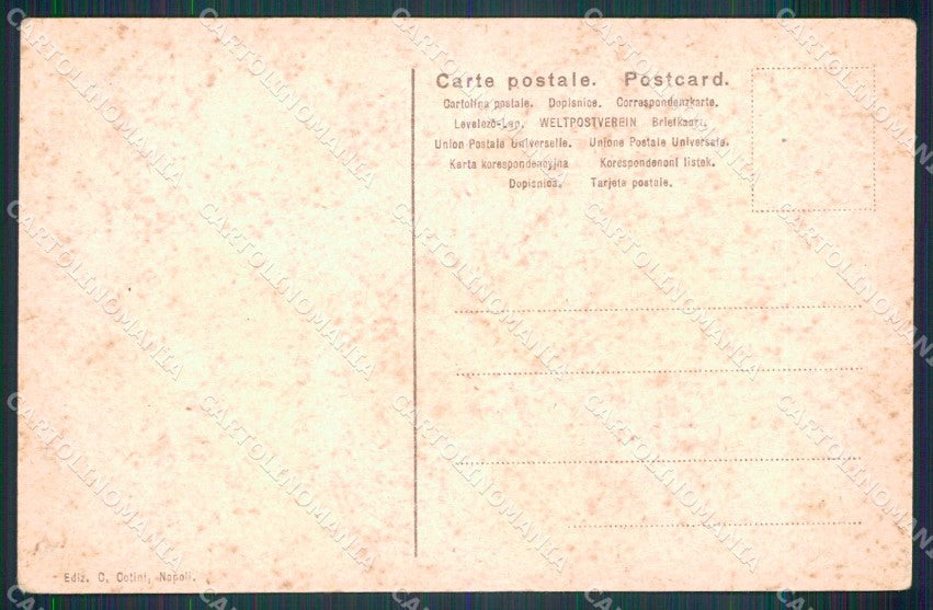 Napoli Città Costumi Curricolo cartolina MX7078 – retro