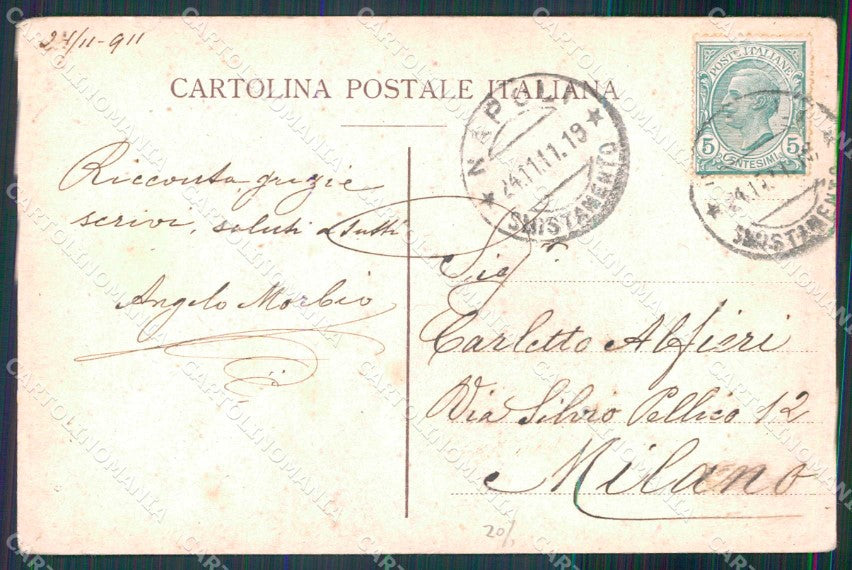 Napoli Città Costumi Maccheronai Mangia Maccheroni cartolina MX7082 – retro