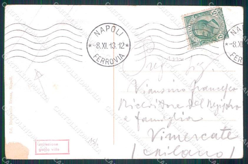 Napoli Città Costumi Maccheronai PIEGHE cartolina MX7083 – retro