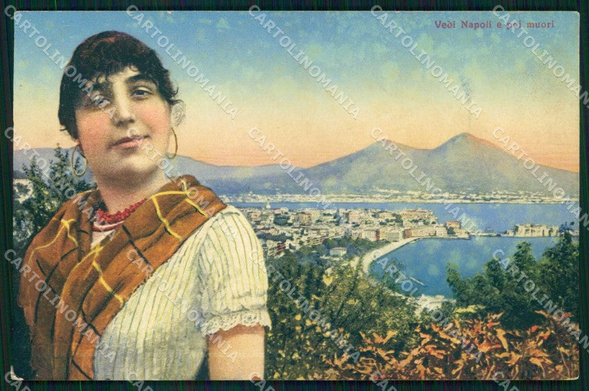 Napoli Città Costumi Vedi Napoli e poi Muori cartolina MX7085 – fronte