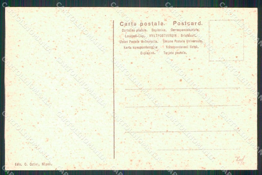 Napoli Città Costumi Carro trasporto cartolina MX7086 – retro