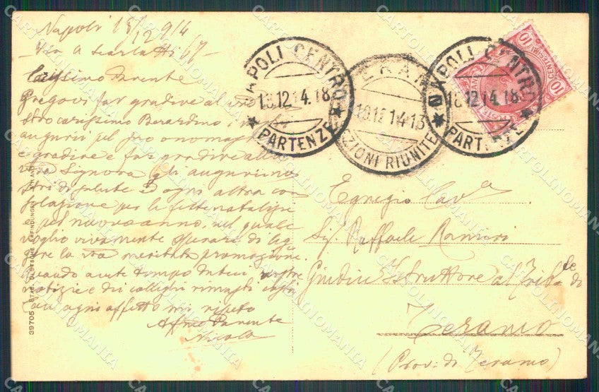 Napoli Città Costumi Mangia Maccheroni Maccheronai cartolina MX7090 – retro