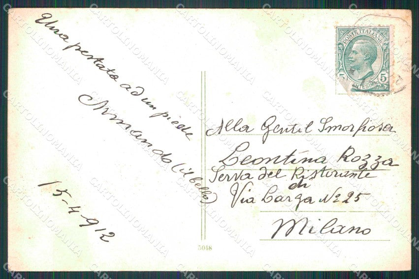 Napoli Città Costumi Vaccaio Venditore Latte cartolina MX7092 – retro