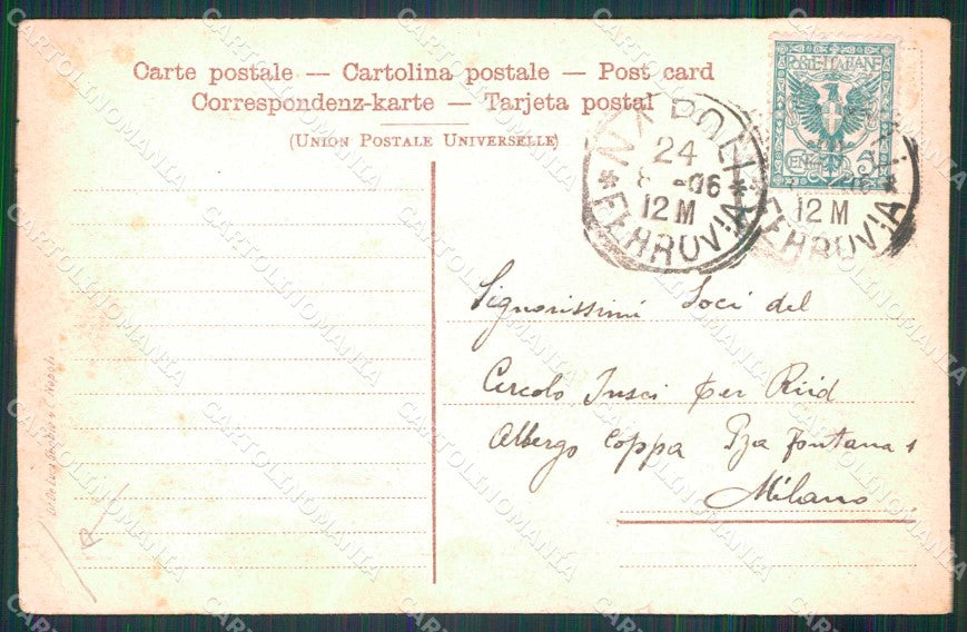 Napoli Città Costumi Maccheronai Richter 121 PIEGHINA cartolina MX7093 – retro