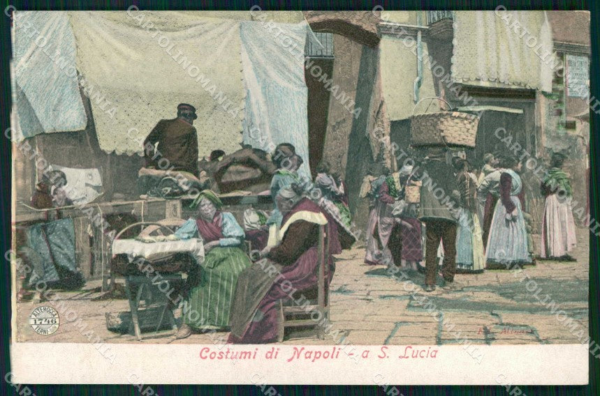 Napoli Città Costumi Santa Lucia Alterocca 1746 cartolina MX7100 – fronte
