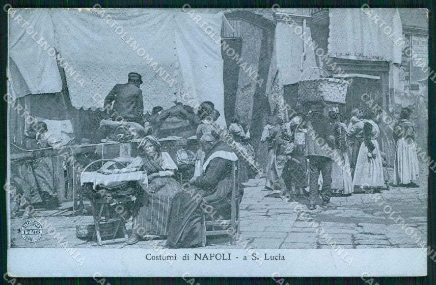 Napoli Città Costumi Santa Lucia Alterocca 1746 cartolina MX7104 – fronte