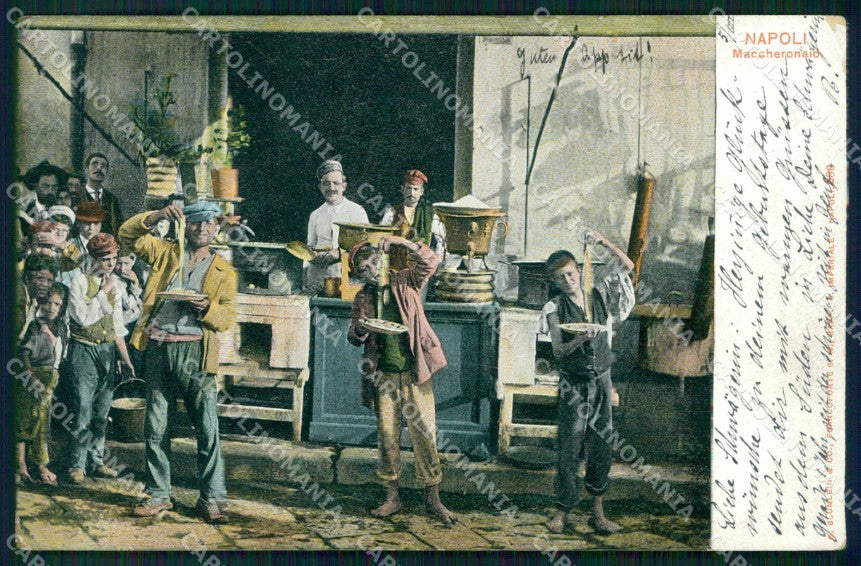 Napoli Città Costumi Maccheronaio cartolina MX7130 – fronte