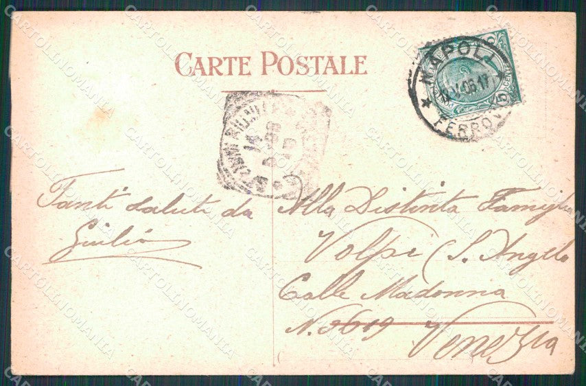 Napoli Città Costumi Tarantella Richter 25 cartolina MX7150 – retro