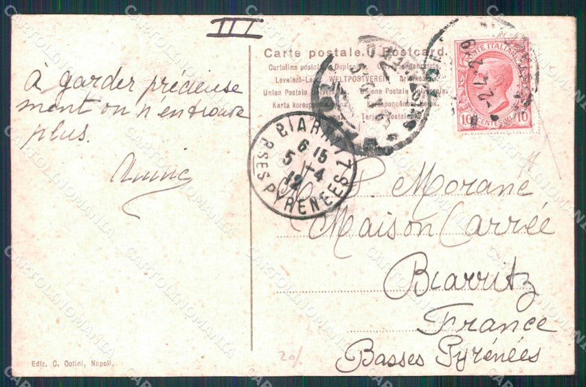Napoli Città Costumi Venditore Erbaggi cartolina MX7155 – retro