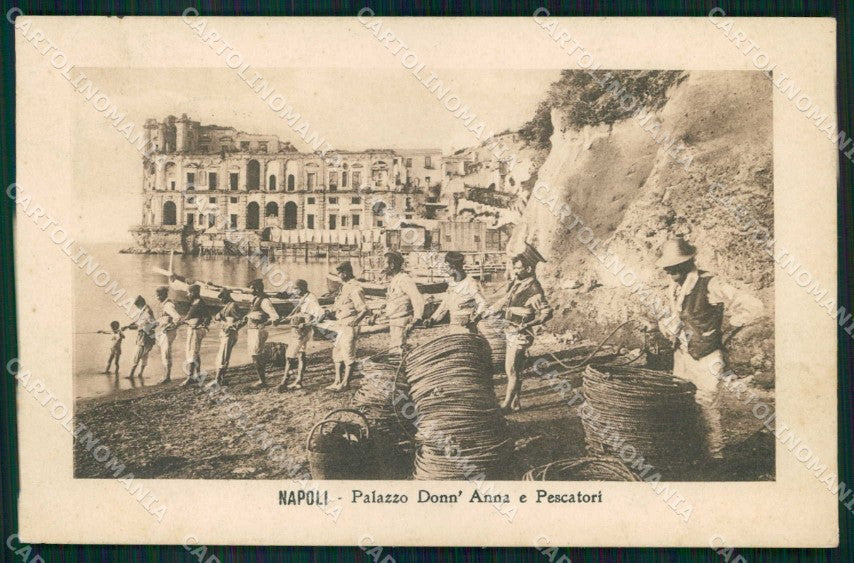 Napoli Città Mestieri Pescatori Palazzo Donn Anna cartolina MX7179 – fronte